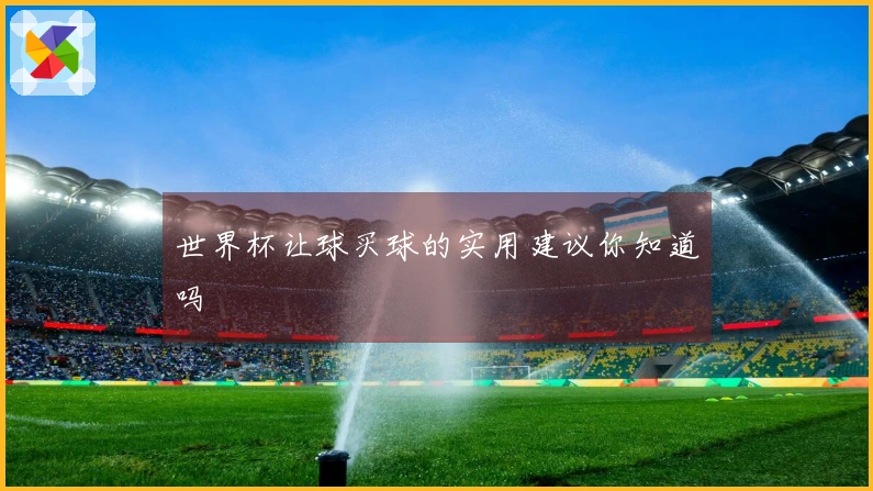 世界杯让球买球的实用建议你知道吗
